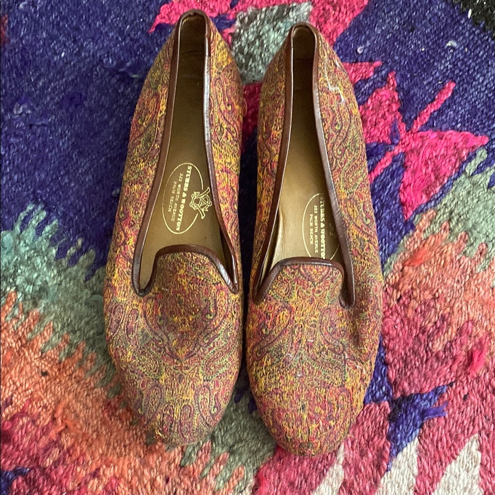 Stubbs & Wootton Red and Orange Flats